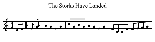 The Storks Have Landed - staff notation