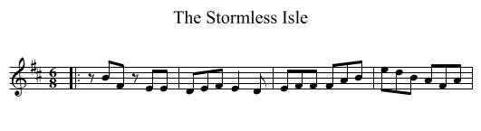 The Stormless Isle - staff notation