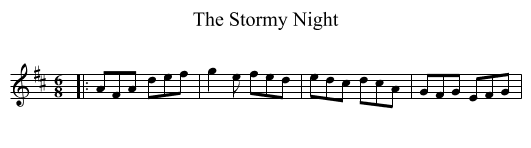 The Stormy Night - staff notation