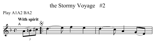 the Stormy Voyage   #2 - staff notation