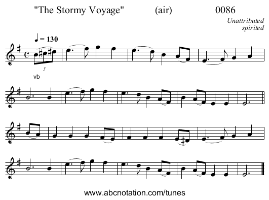 The Stormy Voyage (air) 0086 - staff notation