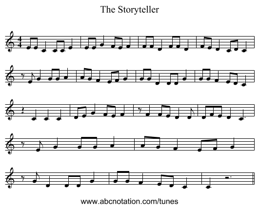 The Storyteller - staff notation