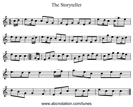 The Storyteller - staff notation