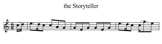 the Storyteller - staff notation