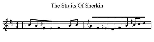 The Straits Of Sherkin - staff notation