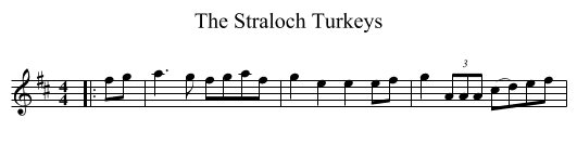 The Straloch Turkeys - staff notation