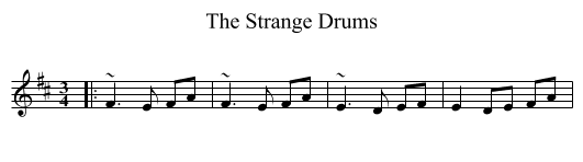 The Strange Drums - staff notation