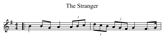 The Stranger - staff notation