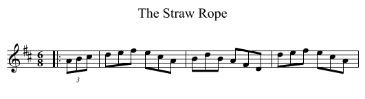 The Straw Rope - staff notation
