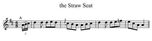 the Straw Seat - staff notation