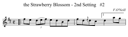 the Strawberry Blossom - 2nd Setting   #2 - staff notation