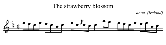 The strawberry blossom - staff notation
