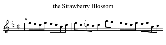 the Strawberry Blossom - staff notation