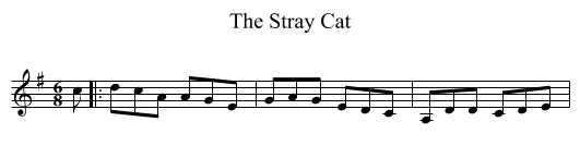 The Stray Cat - staff notation