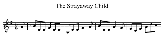 The Strayaway Child - staff notation