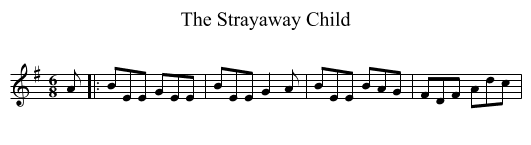 The Strayaway Child - staff notation