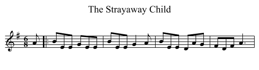 The Strayaway Child - staff notation
