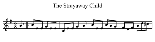 The Strayaway Child - staff notation