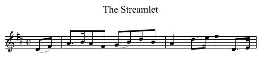 The Streamlet - staff notation