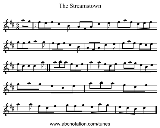 The Streamstown - staff notation