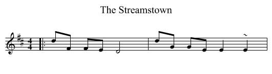 The Streamstown - staff notation