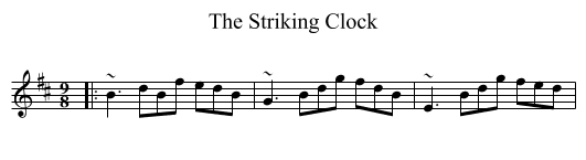 The Striking Clock - staff notation