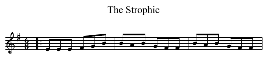 The Strophic - staff notation