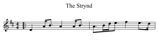 The Strynd - staff notation
