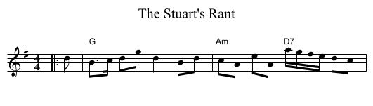 The Stuart's Rant - staff notation
