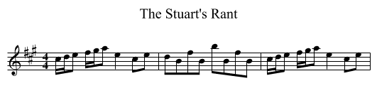 The Stuart's Rant - staff notation