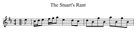 The Stuart's Rant - staff notation
