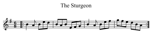 The Sturgeon - staff notation