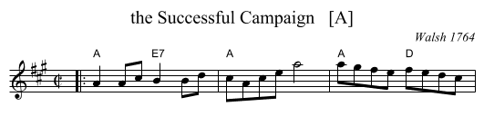 the Successful Campaign   [A] - staff notation