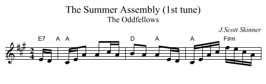 The Summer Assembly (1st tune) - staff notation