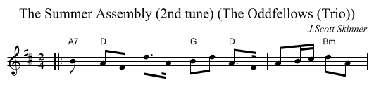 The Summer Assembly (2nd tune) (The Oddfellows (Trio)) - staff notation