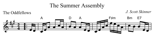 The Summer Assembly - staff notation