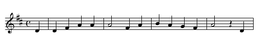 The Summer Morning - staff notation