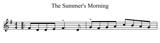 The Summer's Morning - staff notation