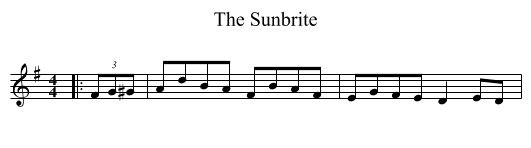 The Sunbrite - staff notation
