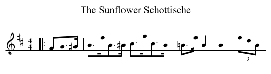 The Sunflower Schottische - staff notation
