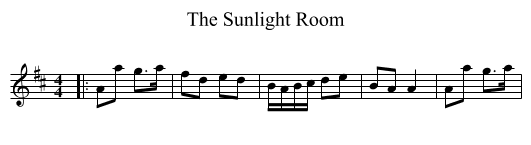 The Sunlight Room - staff notation