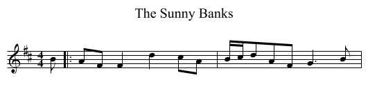 The Sunny Banks - staff notation