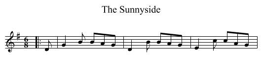 The Sunnyside - staff notation