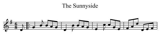 The Sunnyside - staff notation