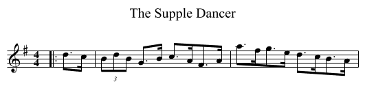 The Supple Dancer - staff notation