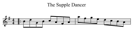 The Supple Dancer - staff notation