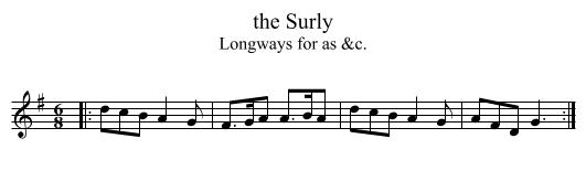 the Surly - staff notation