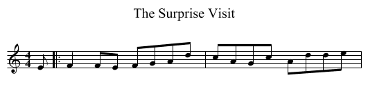 The Surprise Visit - staff notation