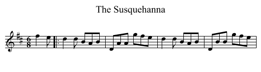 The Susquehanna - staff notation