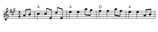 the Sussex Waltz - staff notation
